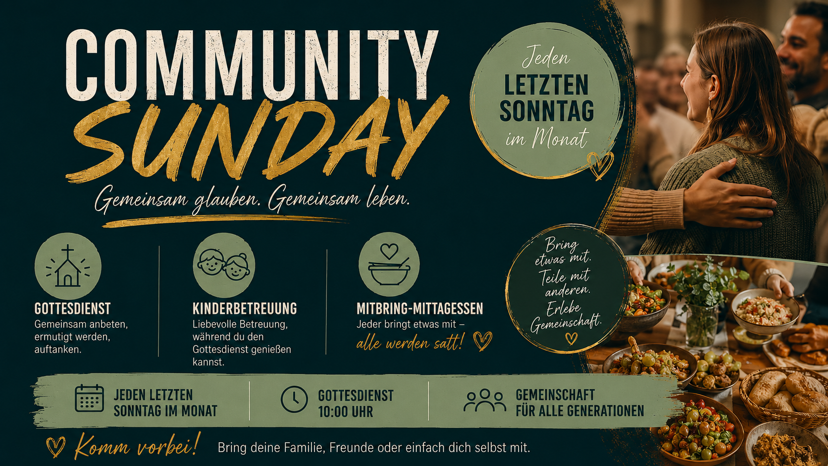 Community Sunday mit Kinderbetreuung und Mitbringmittagessen